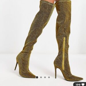 Gold boots
